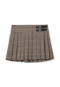 Pleated skirt - brown grey
