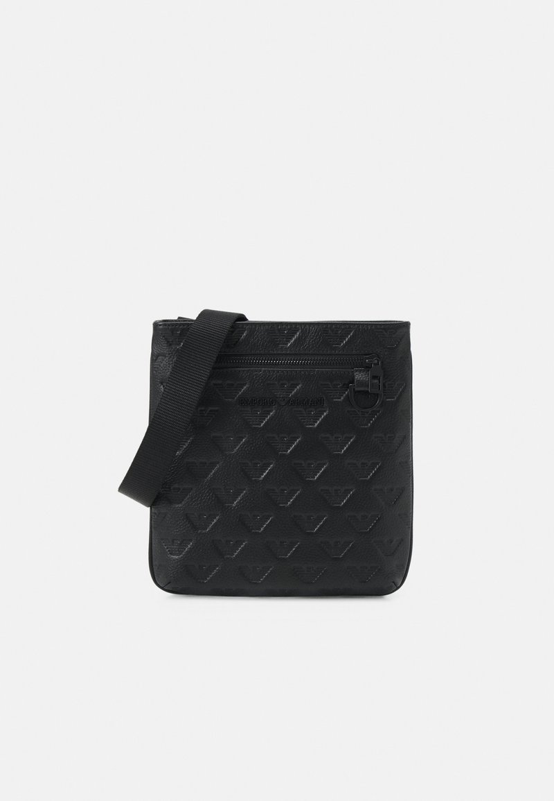 Emporio Armani FLAT CROSSBODY BAG UNISEX Across body bag black