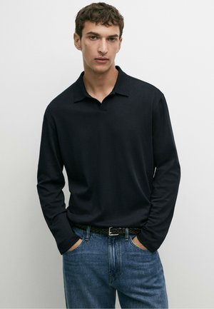 Massimo Dutti, Polo - mottled dark blue