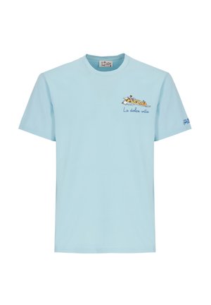 MC2 Saint Barth, T-SHIRT MAN - T-shirt con stampa - celeste