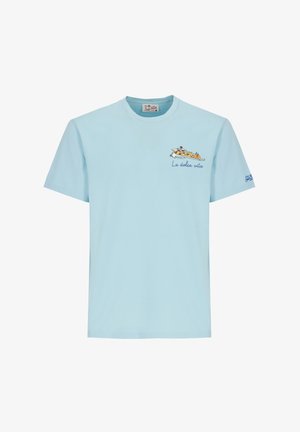 MC2 Saint Barth, T-SHIRT MAN - T-shirt con stampa - celeste