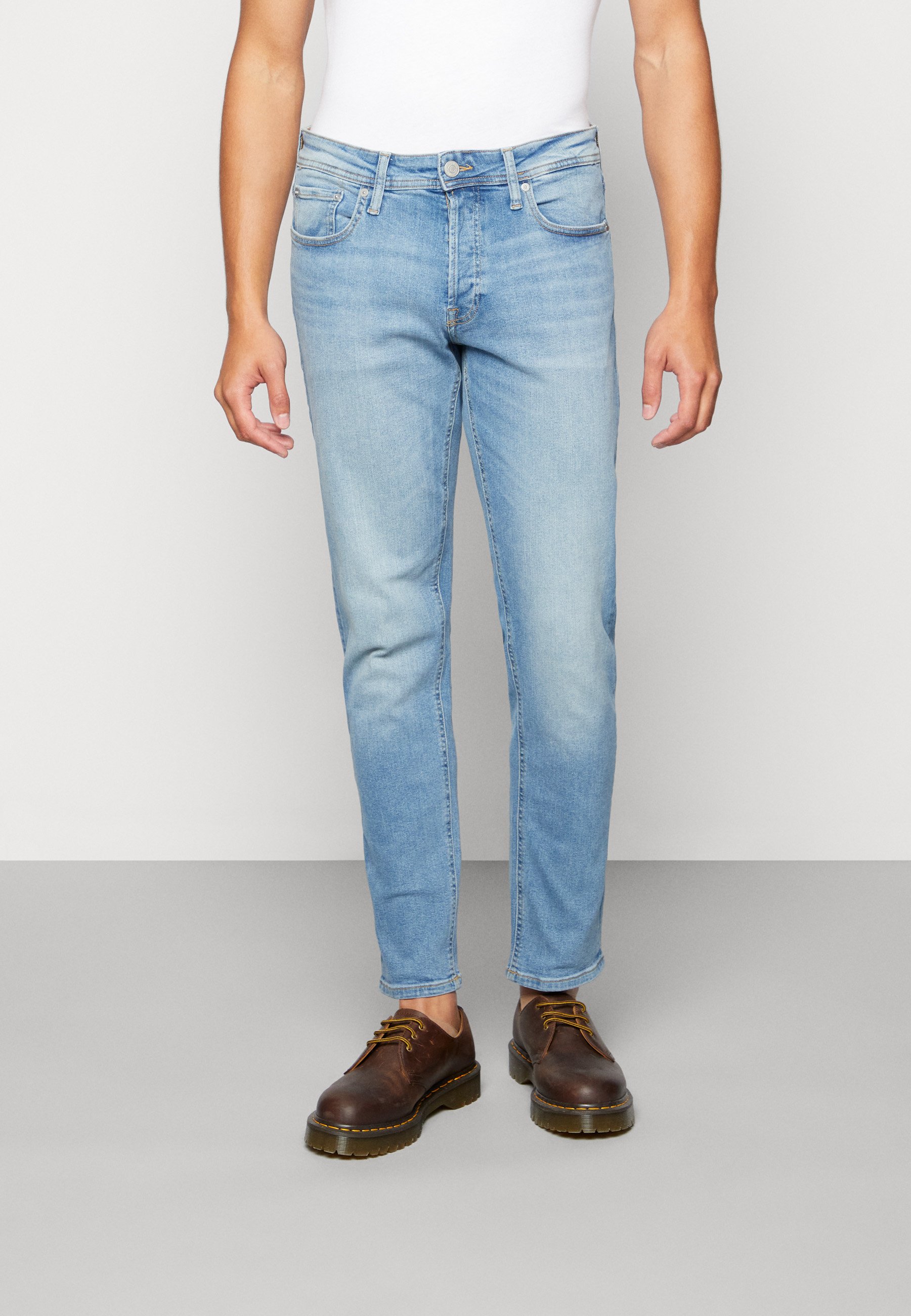 JACK & JONES Herren Slim Fit Jeans JJIGLENN - Blue Denim, 29/34, Mit Elasthan-Anteil