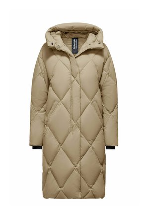 WITH QUILTED - Donsjas - sandshell