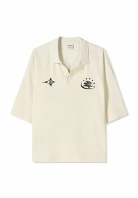 PRINTED SHORT SLEEVE - Bluză polo - beige