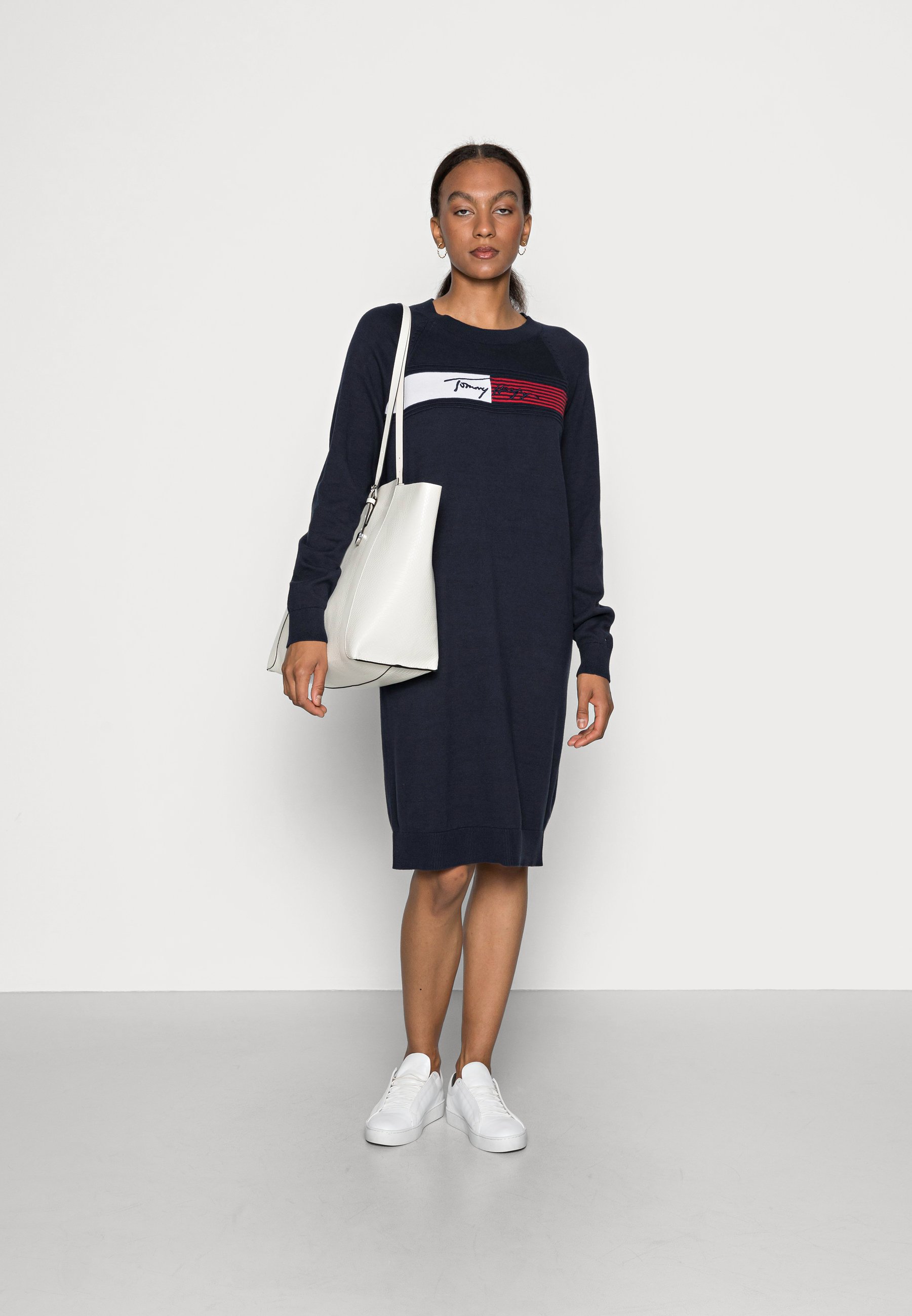 Tommy Hilfiger GRAPHIC KNEE DRESS - Vestito estivo - desert sky/blu scuro -  Zalando.it