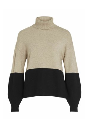 VILA VIRIL BLOCKING ROLL - Jersey de punto - natural melange
