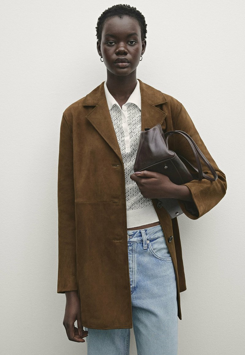 Massimo Dutti Bomber Jacket - brown