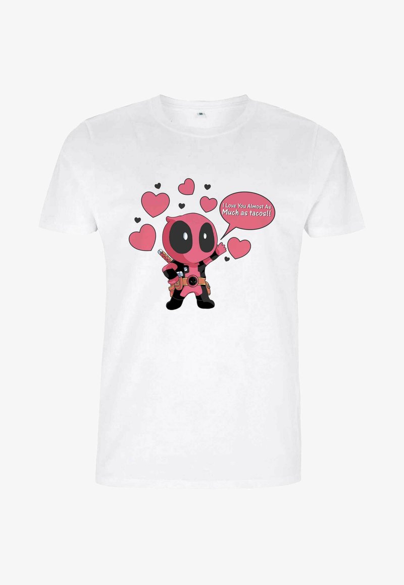 Marvel DEADPOOL LOVE TACOS - T-shirt z nadrukiem