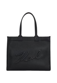SKUARE TOTE GRAINY - Maisiņveida soma - black