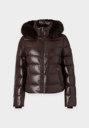 Tommy Hilfiger, GLOSS FITTED - Пухено яке - chocolate