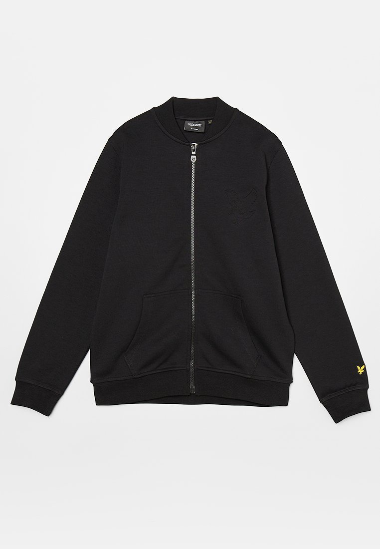 Lyle & Scott Sweater met rits gemêleerd zwart Lyle & Scott Sweater met rits gemêleerd zwart