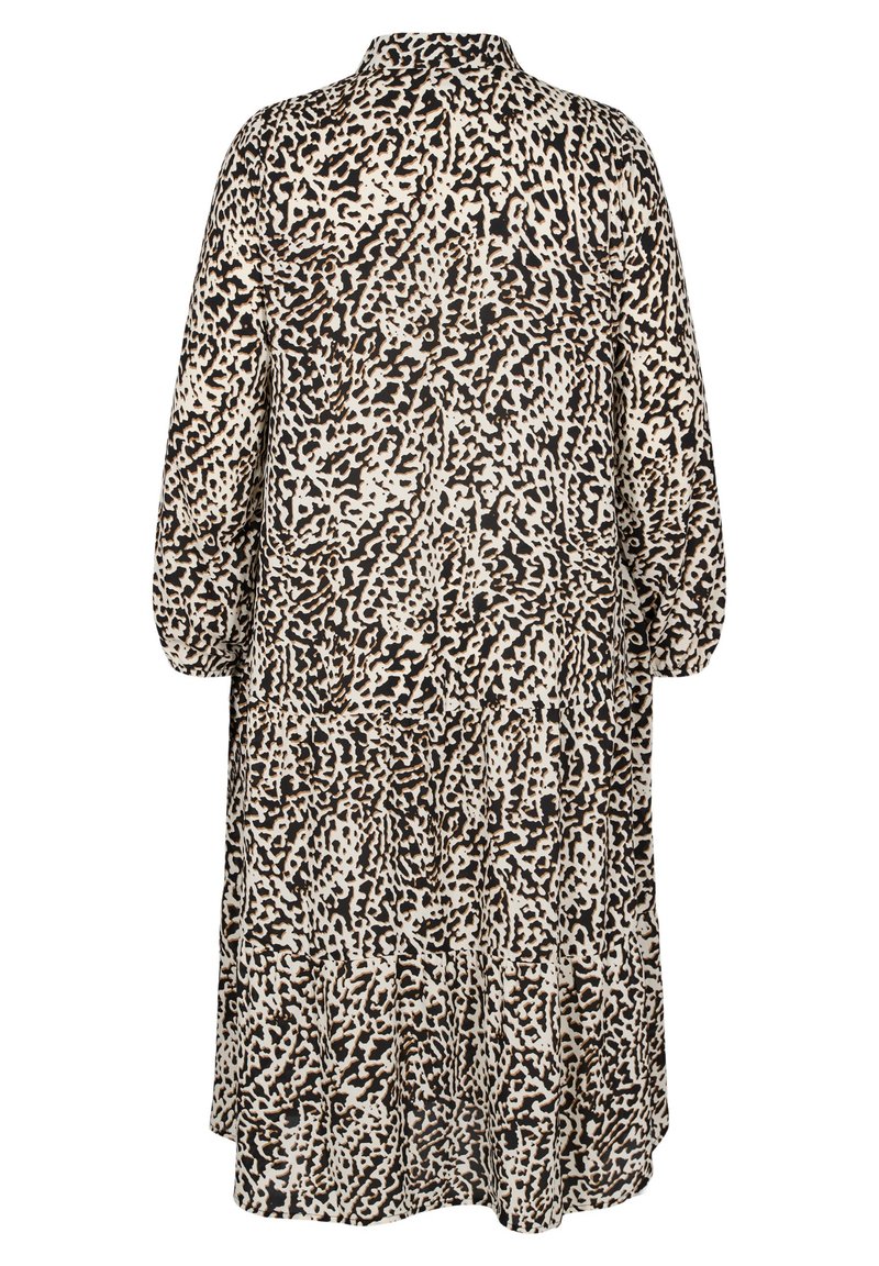 Damen Freizeitkleider | Zizzi Blusenkleid chain aop/braun - YC05995 Damen Freizeitkleider | Zizzi Blusenkleid chain aop/braun - YC05995
