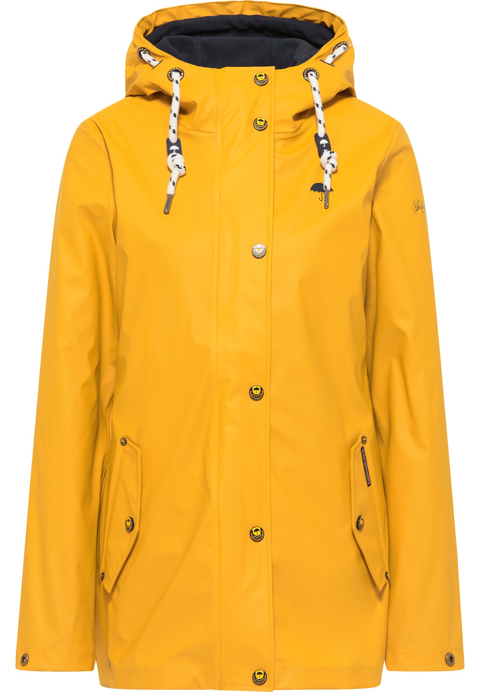 mustard waterproof coat