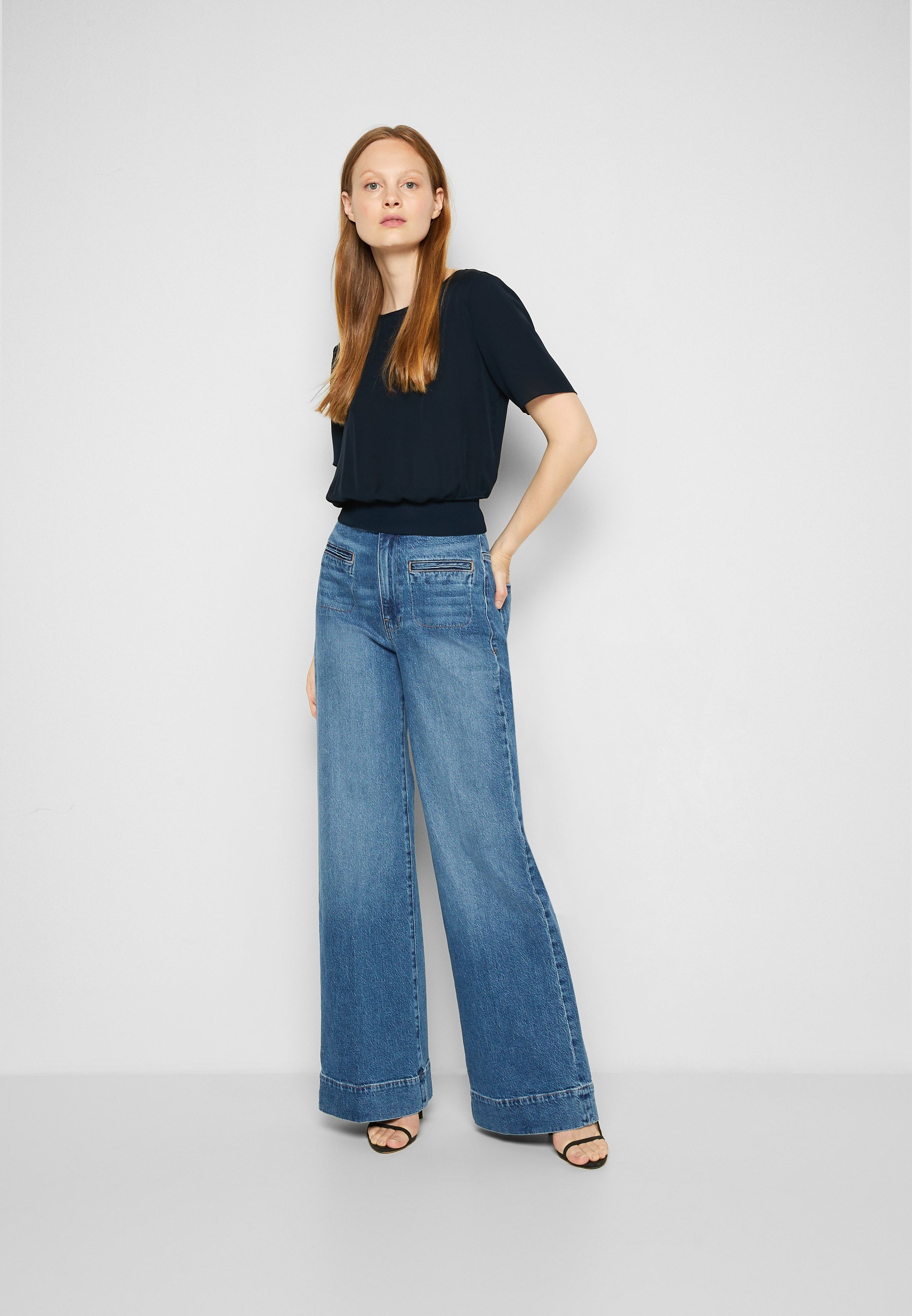 frame denim wide leg jeans