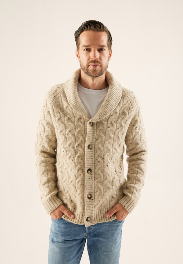 Cardigan - mottled beige