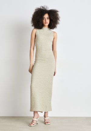 DRESS - Jerseykleid - offwhite/gold