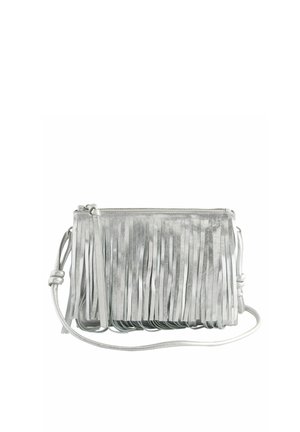FRINGE WESTERN - Keresztpántos táska - silver