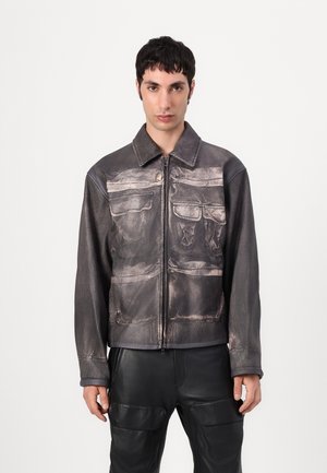 MAYER - Veste en cuir - black