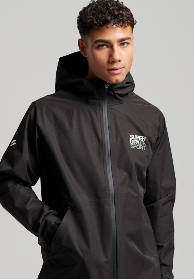 Superdry SPORT WATERPROOF Veste imperméable black/noir ZALANDO.FR