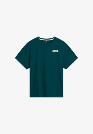 The North Face, M RETRO TRAIL RLX SS TEE-GRAPHIC. - T-shirt imprimé - pacific teal