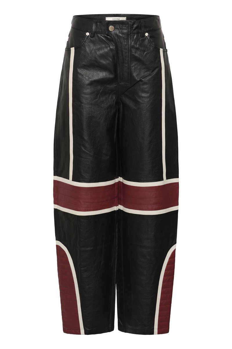 Gestuz Leren broek zwart