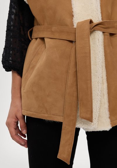STUDIO ID Veste sans manches - brown/cream