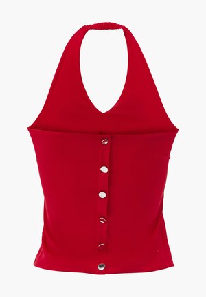 OXXO, OXXO HALTER NECK BUTTON DETAILED BLOUSE - Top - racing red