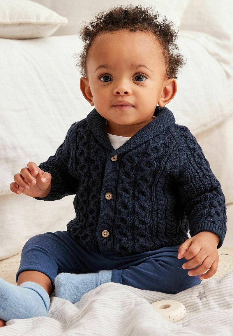 Next BABY SHAWL CARDIGAN Gilet blue/gris ZALANDO.FR