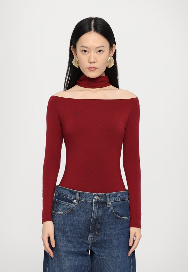 DRUNK IN LOVE BODYSUIT - Long sleeved top - burgundy
