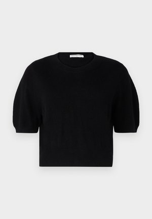 pure cashmere PUFF SHORTSLEEVE - Džemperis - black