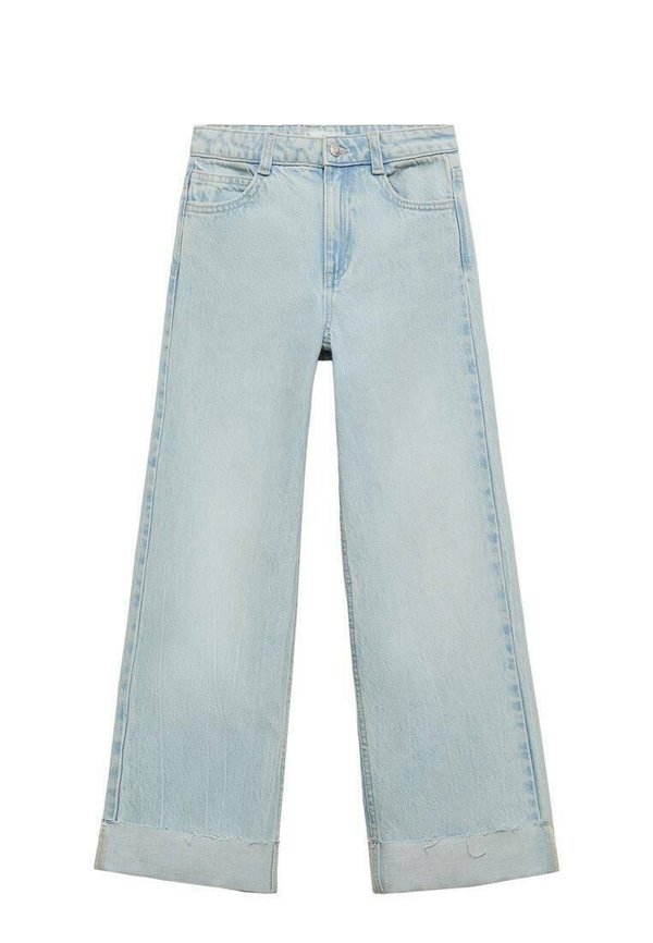 WIDELEG WITH TURNED-HEM - Straight leg jeans