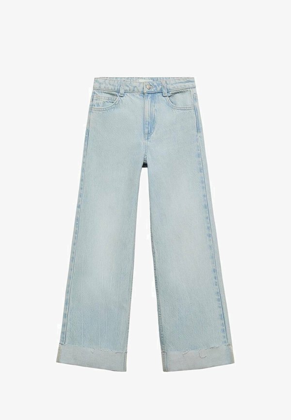 WIDELEG WITH TURNED-HEM - Straight leg jeans