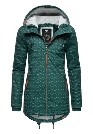 Ragwear ZUZKA - Winterjas - dark green zig zag