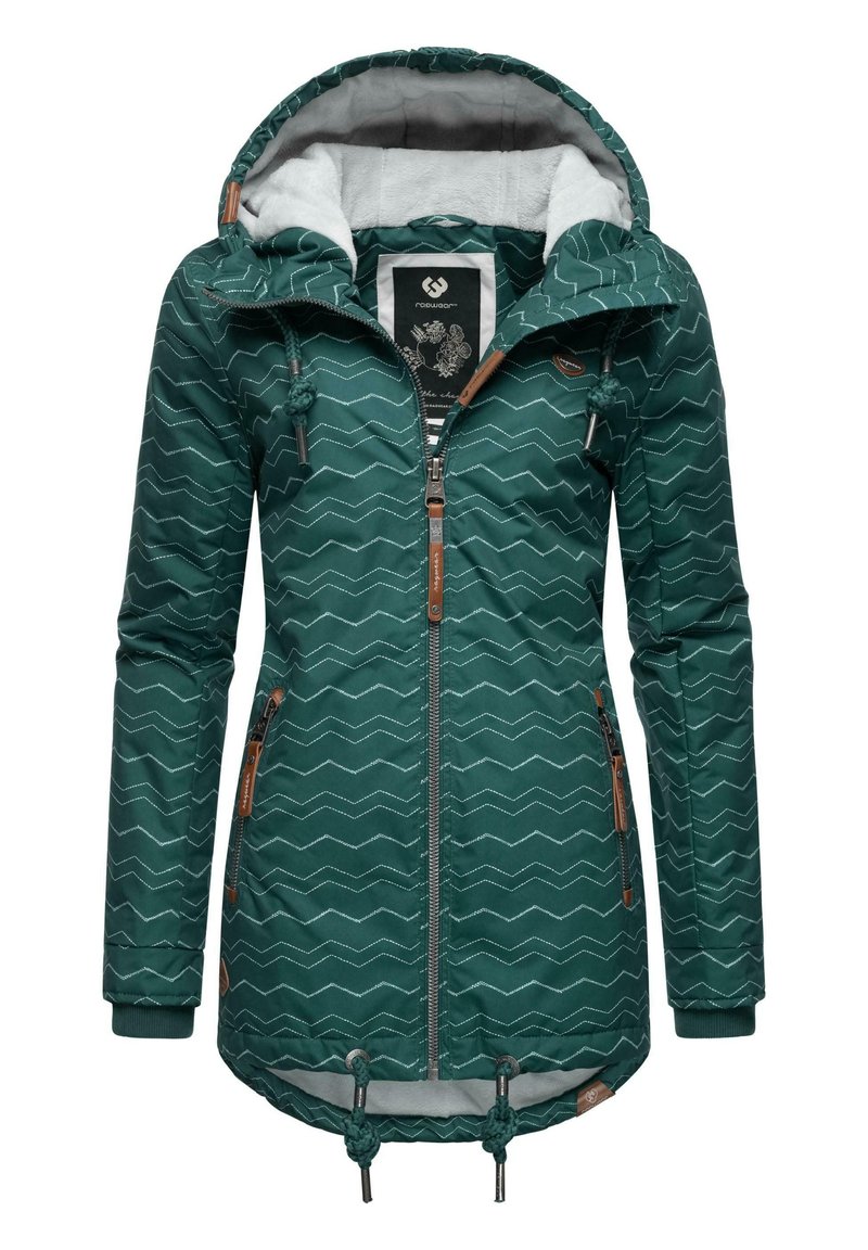 Ragwear - ZUZKA - Manteau d'hiver - dark green zig zag, Agrandir