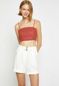 Koton CROP TANK THIN STRAPPY - Top - brown