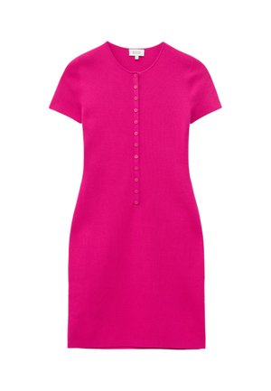 & OTHER STORIES, & OTHER STORIES BUTTON PLACKET KNIT DRESS - Robe fourreau - bright pink