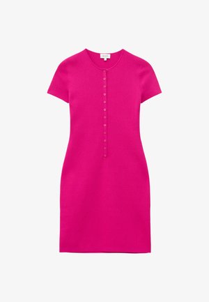 & OTHER STORIES, & OTHER STORIES BUTTON PLACKET KNIT DRESS - Robe fourreau - bright pink