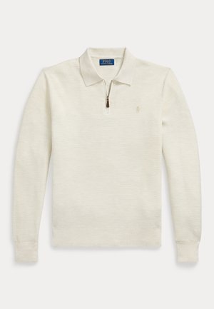 Polo Ralph Lauren, WASHABLE WOOL POLO-COLLAR SWEATER - Pullover - trifle cream
