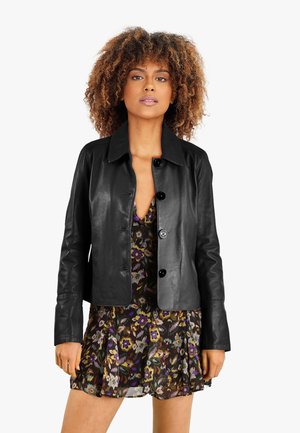 JCC MIT KURZEM REISSVERSCHLUSS LIDA - Leather jacket - black