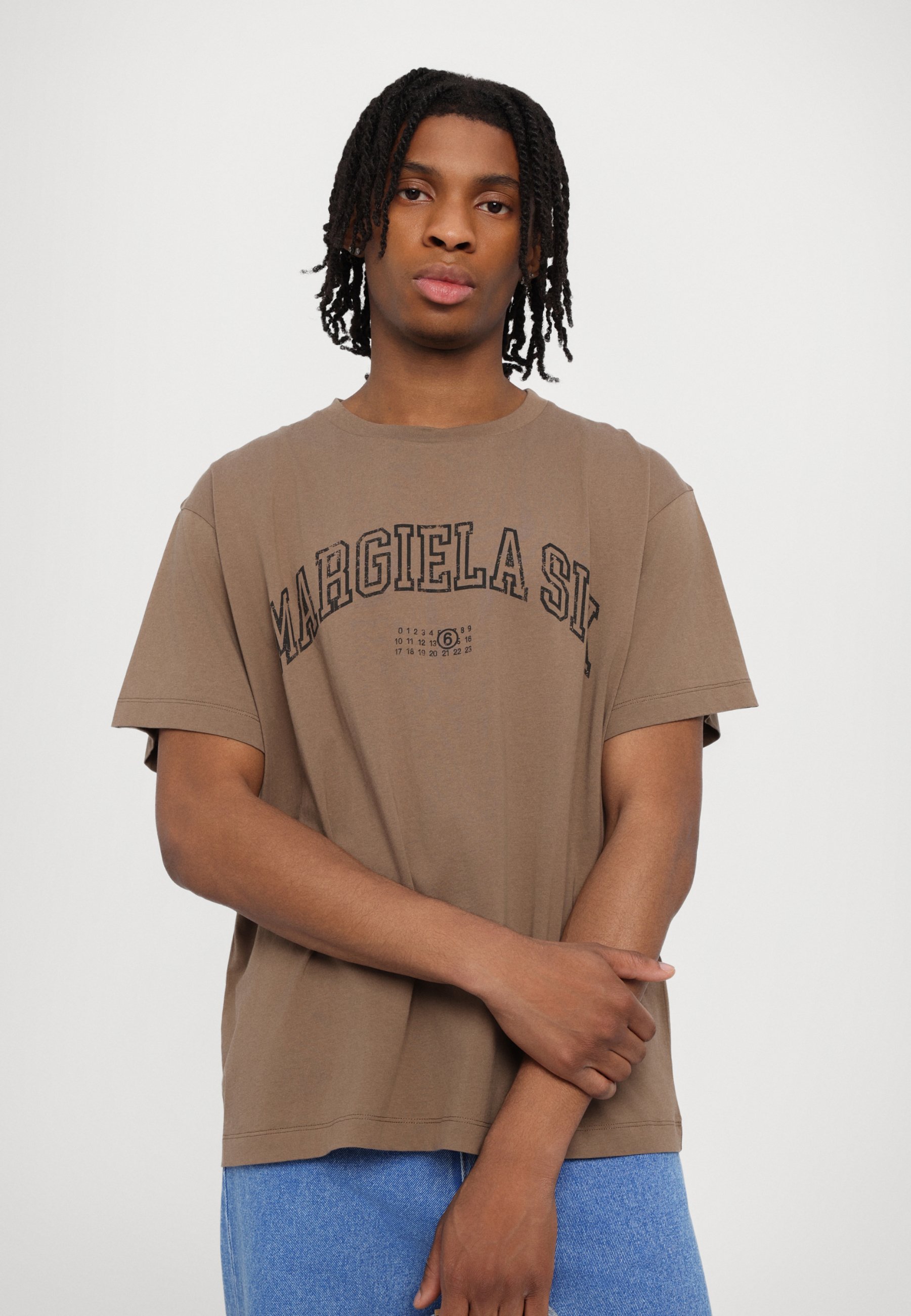 MM6 Maison Margiela T-Shirt print - light brown/hellbraun - Zalando