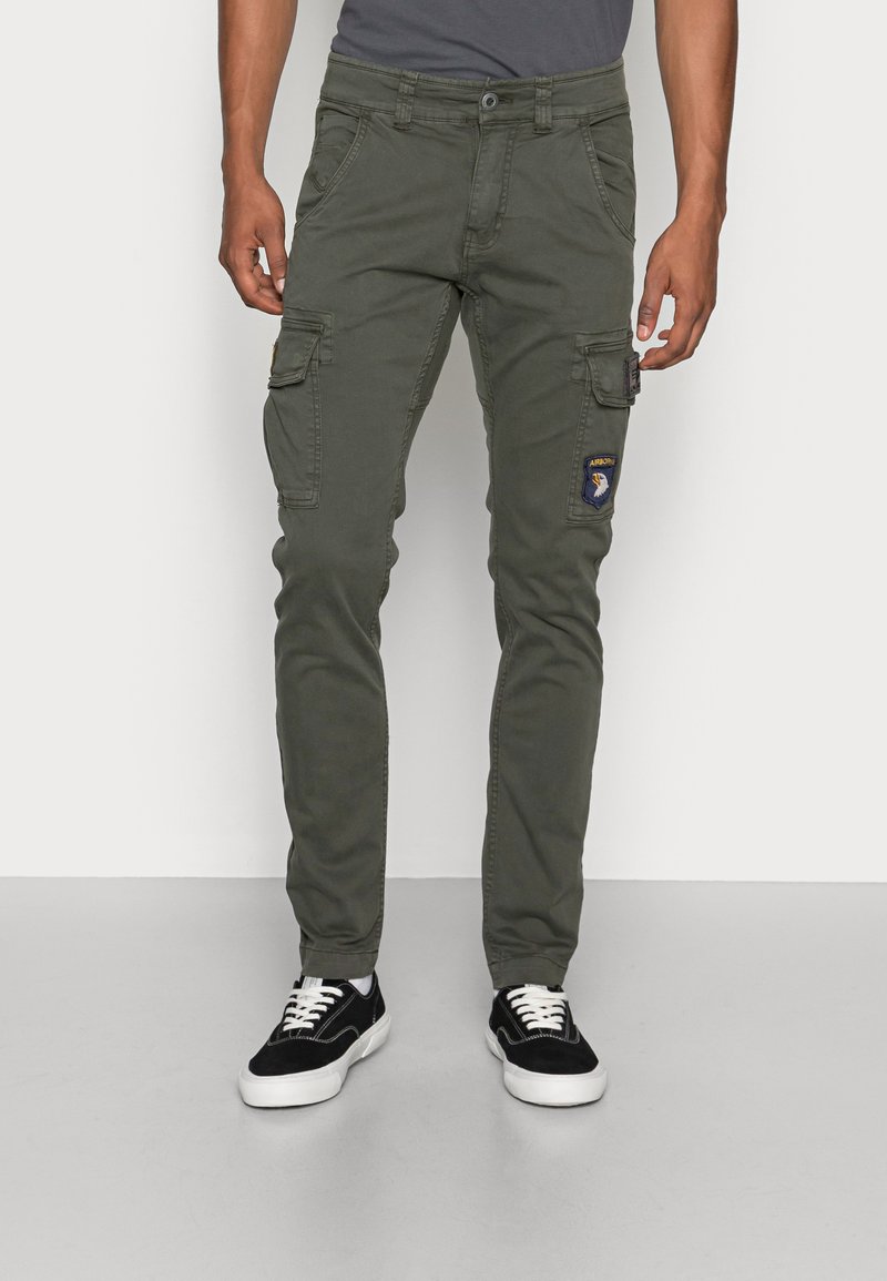 Alpha Industries - PETROL PATCH - Pantalon cargo - greyblack, Agrandir