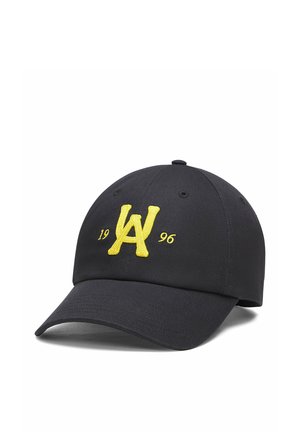 Black baseball cap with yellow embroidered stylized "WA" logo and the numbers 19 and 96 on the front panel.