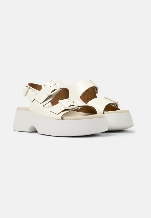 TASHA - Platform sandals - weiß natural2