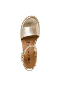 Tamaris Sandály na klínu - light gold met