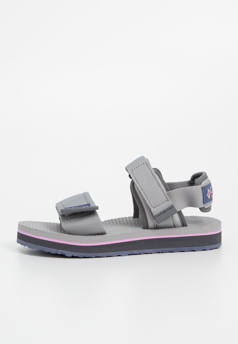 Columbia Sandalen met plateauzool lichtgrijs