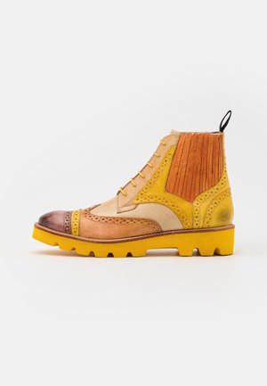 Šněrovací kotníkové boty - yellow