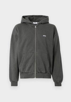 LOWERCASE ZIP HOOD UNISEX - Hoodie - pigment pirate black