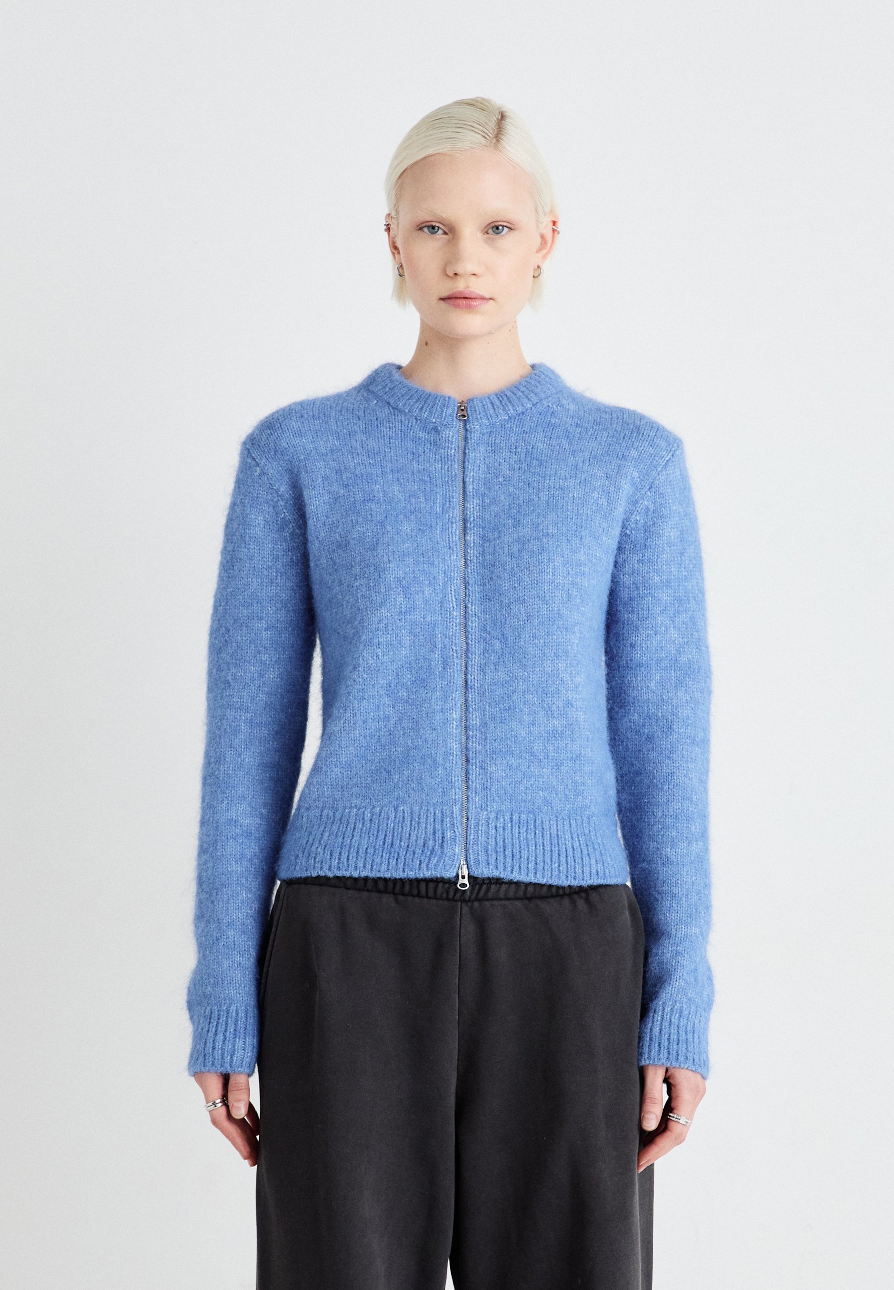 売れ筋商品|||ウィークデイ ニット&セーター レディース アウター ODORA ZIP CARDIGAN - Cardigan - blue ウィークデイ レディース ニット&セーター アウター ODORA ZIP
