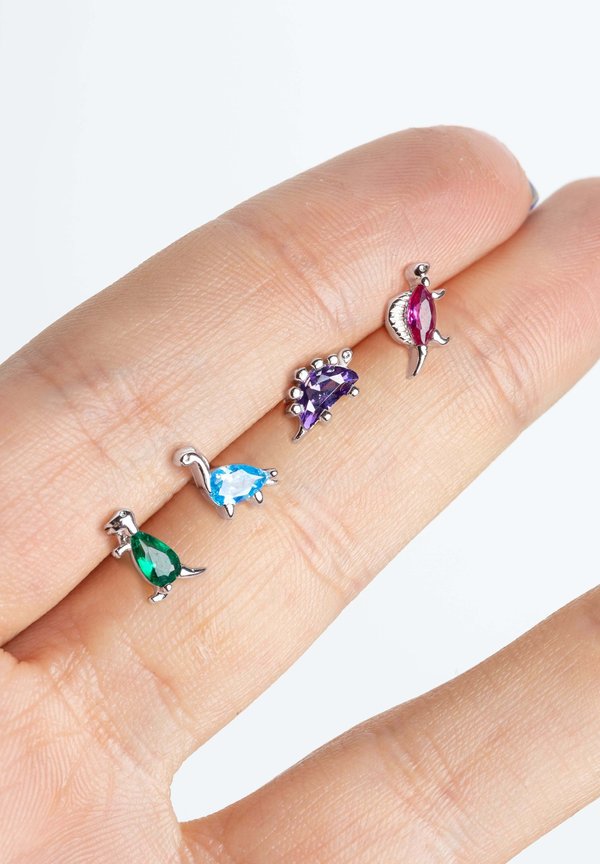 DINO - Einzelner Ohrring - azul sky con circonia