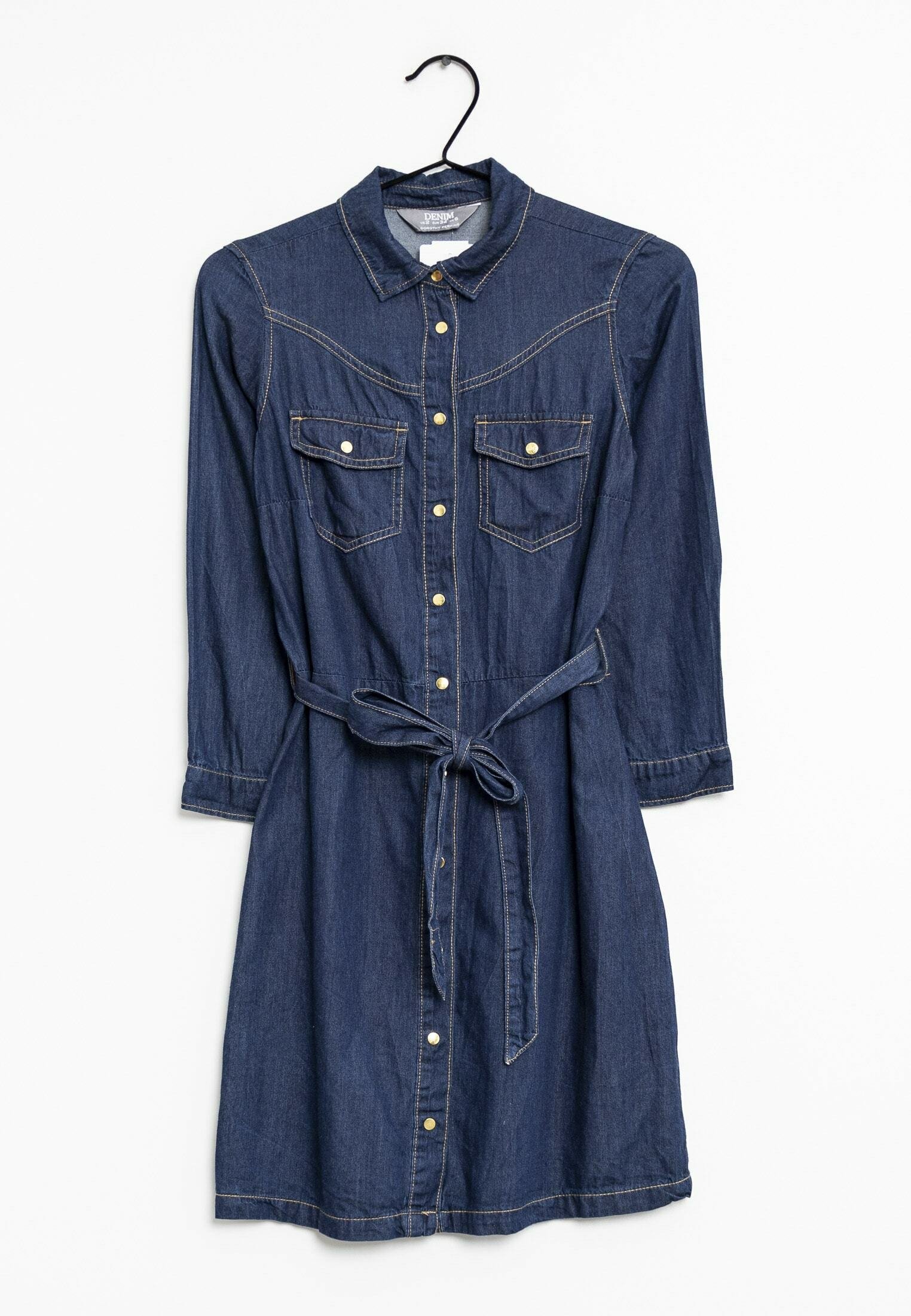 dorothy perkins denim dress Women's Bow Front Mini Denim Dress, Mid Wash